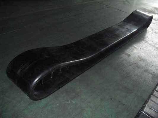 470x152.4x52 Patrón liso o patrón grabado Pistas de caucho Piezas de pavimentador de asfalto con 52 enlaces