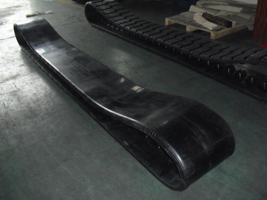 470x152.4x52 Patrón liso o patrón grabado Pistas de caucho Piezas de pavimentador de asfalto con 52 enlaces