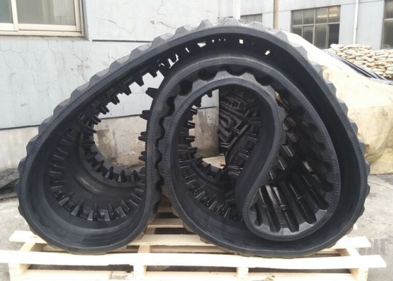 Negro Ancho 700 mm Dumper Goma Oruga 125 mm Paso 78 Enlace